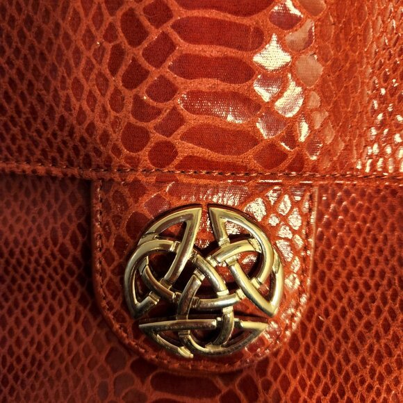 NEW Folli Follie red suede snakeskin shoulder bag - Picture 10 of 10